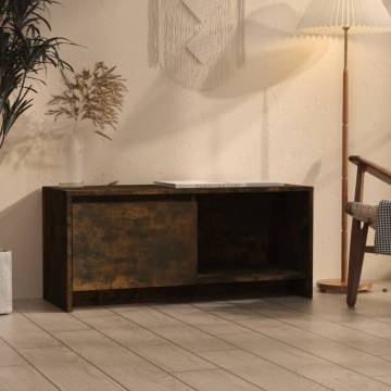 Stylish Smoked Oak TV Cabinet - 90x35x40 cm