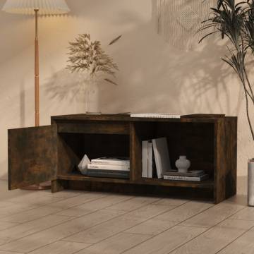 Stylish Smoked Oak TV Cabinet - 90x35x40 cm