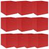 Storage Boxes 10 pcs Red 32x32x32 cm Fabric Colour red without lids Quantity in Package 10 Number of 1 