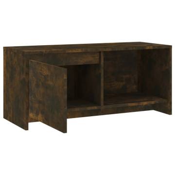 Stylish Smoked Oak TV Cabinet - 90x35x40 cm