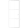 Elegant White Interior Door with ESG Glass & Aluminium - 83x201.5 cm