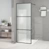 Walk-in Shower Wall Black 80x195 cm Frosted ESG Glass Colour black Size 80 x 195 cm Model frosted 