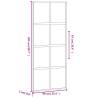 Sliding Door Black 76x205 cm - Tempered Glass & Aluminium