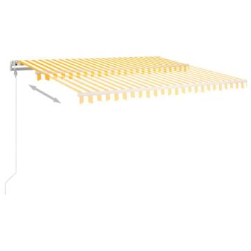 Buy Manual Retractable Awning 4.5x3m - Yellow & White