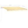 Buy Manual Retractable Awning 4.5x3m - Yellow & White