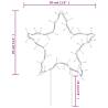 Star Christmas Light Decorations with 50 LEDs - 3 pcs