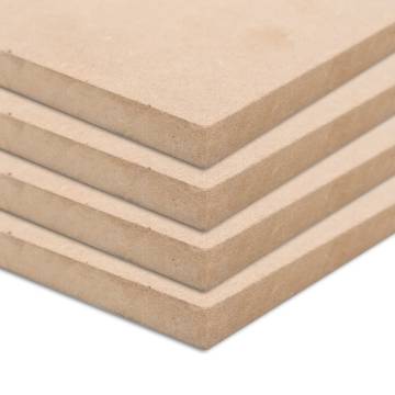 4 pcs MDF Sheets 120x60 cm | High-Quality 12 mm Boards