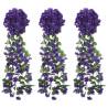 Artificial Flower Garlands 3 pcs Dark Purple 85 cm Colour purple 