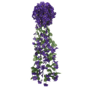 Artificial Flower Garlands 3 pcs Dark Purple - 85 cm