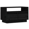 TV Cabinet Black 60x35x37 cm - Solid Wood Pine | HipoMarket