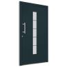 Front Door Aluminium & PVC Anthracite 110x210 cm - Hipomarket