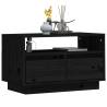 TV Cabinet Black 60x35x37 cm - Solid Wood Pine | HipoMarket