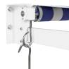 Retractable Awning Blue & White 4x3m | Durable UV Protection