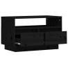 TV Cabinet Black 60x35x37 cm - Solid Wood Pine | HipoMarket