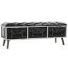 Stylish Black Storage Bench with 3 Drawers | Hipomarket