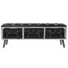 Stylish Black Storage Bench with 3 Drawers | Hipomarket