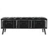 Stylish Black Storage Bench with 3 Drawers | Hipomarket