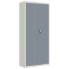 File Cabinet Light Grey & Dark Grey - 90x40x200 cm Steel