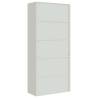 File Cabinet Light Grey & Dark Grey - 90x40x200 cm Steel