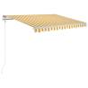 Manual Retractable Awning 350x250 cm - Yellow and White