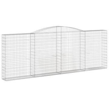 Arched Gabion Baskets - 8 pcs Galvanised Iron | Hipo Market