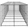 Outdoor Dog Kennel Steel with Roof - 19.36 m² | HipoMarket