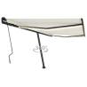 Manual Retractable Awning with LED 450x350 cm Cream Colour cream Size 450 x 350 cm Quantity in Package 1 