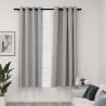 Linen-Look Blackout Curtains with Grommets 2pcs Grey 140x175cm Colour grey Size 140 x 175 cm Quantity in Package 2 