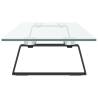 Monitor Stand Black - Tempered Glass & Metal (100x20x8 cm)