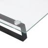 Monitor Stand Black - Tempered Glass & Metal (100x20x8 cm)