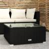 Garden Coffee Table Black 60x60x30 cm Poly Rattan and Glass Colour black Quantity in Package 1 Model table 