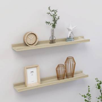 Wall Shelves 2 pcs Sonoma Oak - Stylish & Practical Storage