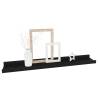 Stylish Black Wall Shelves (4 pcs) - 60x9x3 cm | HipoMarket