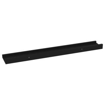 Stylish Black Wall Shelves (4 pcs) - 60x9x3 cm | HipoMarket