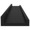 Stylish Black Wall Shelves (4 pcs) - 60x9x3 cm | HipoMarket