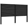 Black Bed Frame with Headboard 160x200 cm - Solid Wood Durable