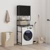 Washing Machine Cabinet Black | Space-Saving Solution