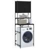 Washing Machine Cabinet Black | Space-Saving Solution