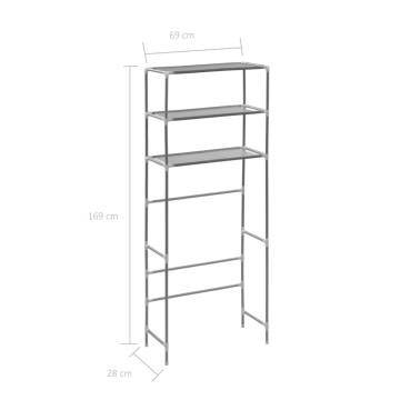 3-Tier Storage Rack Over Laundry Machine - Silver | Hipo Market