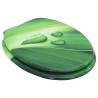 WC Toilet Seat with Soft Close - Green Water Drop Design