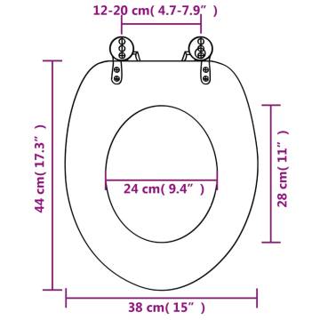 WC Toilet Seat with Soft Close - Green Water Drop Design