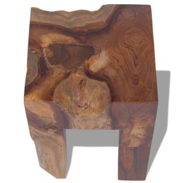 Handmade Solid Teak Wood Stool | Rustic Charm for Your Space