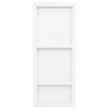 Shower Niche with 3 Compartments - Matt White 41x99x9 cm