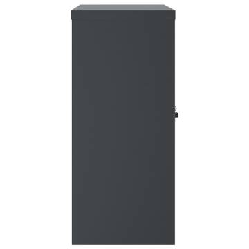 File Cabinet Anthracite | Steel Filing Cabinet 90x40x90 cm