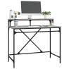 Desk Grey Sonoma 100x50 cm | Industrial Style Home Office