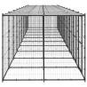 Durable Outdoor Dog Kennel with Roof - 24.2 m² Space