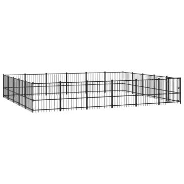 Outdoor Dog Kennel Steel 28.23 m² | Safety & Comfort