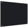 Kitchen Backsplash Black 80x60 cm Tempered Glass Colour black Size 80 x 60 cm Quantity in Package 1 