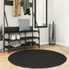 Rug HUARTE Short Pile Soft and Washable Black Ø 120 cm Colour black Size Ø 120 cm 