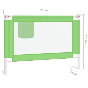 Toddler Safety Bed Rail Green 90x25 cm - Hipomarket UK